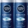 NIVEA MEN Cool Kick Douchegel - 2 X 250 Ml - Voordeelverpakking