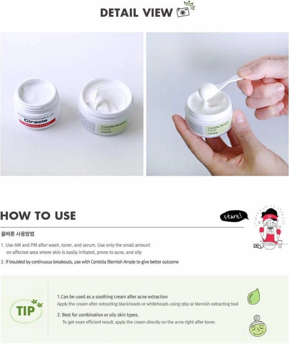 COSRX Centella Blemish Cream 30 Ml 6 COSRX Centella Blemish Cream 30 Ml - Afbeelding 6