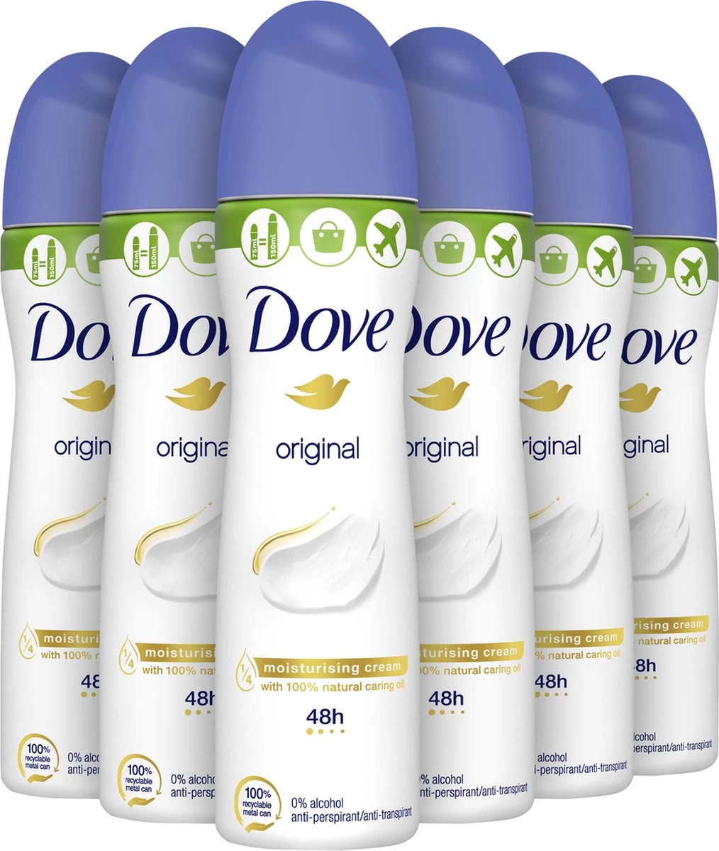 Dove Original Compressed Deodorant - 75 Ml (6 Stuks) 1 Dove Original Compressed Deodorant - 75 Ml (6 Stuks)