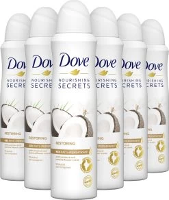 Dove Coco & Jasmine Anti-transpirant Deodorant - 6 X 150 Ml - Voordeelverpakking