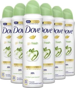 Dove Go Fresh Anti-transpirant Deodorant Spray Cucumber - 6 X 150 Ml - Voordeelverpakking