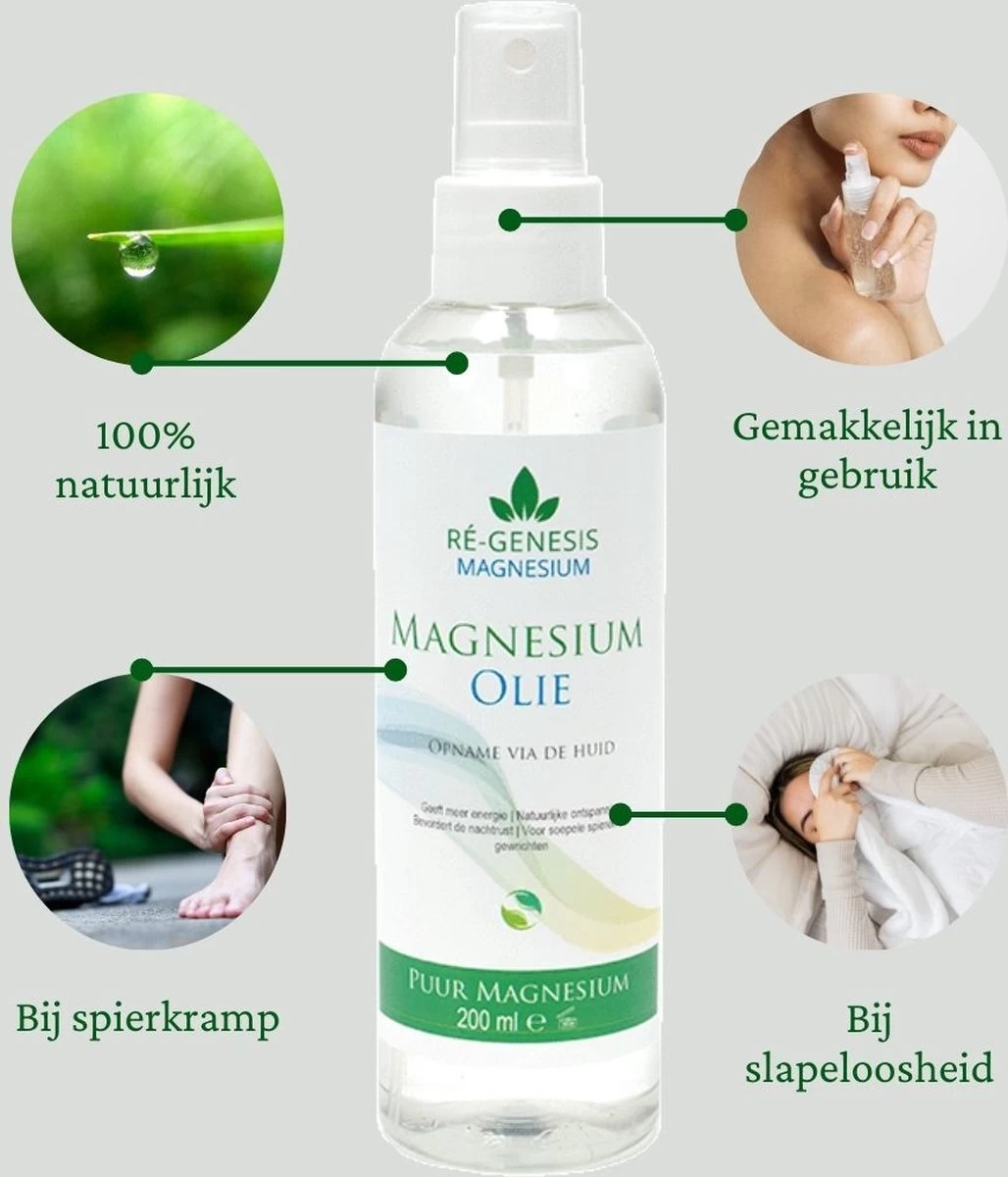 Ré-genesis Magnesium Spierolie En Spray - 100 Ml En 200 Ml 2 Ré-genesis Magnesium Spierolie En Spray - 100 Ml En 200 Ml - Afbeelding 2