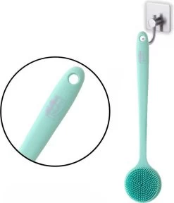 Blubs® – Badborstel – Dry Brush – Rug Scrubber – Lichaamsborstel – Rugborstel Douche Met Steel – Huidborstel – Doucheborstel – Bad- & Doucheaccessoires – Badborstel Met Steel – Doucheborstel Rugborstel – Siliconen Borstel – Massage – Cyaan -Lichaamsverzorging 1030x1200 1