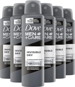 Dove Men+Care Invisible Dry Anti-transpirant Deodorant Spray - 6 X 150 Ml - Voordeelverpakking -Lichaamsverzorging 1041x1200 1