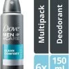 Dove Men+Care Deodorantspray Clean Comfort - 6 X 150 Ml - Voordeelverpakking