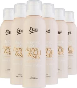 Etos Doucheschuim - Arganoil & Silk - 6 X 200 Ml - Voordeelverpakking
