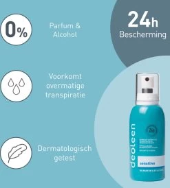Deoleen Anti-transpirant - Pompspray Sensitive - Deodorant - 75 Ml -Lichaamsverzorging 1083x1200 1