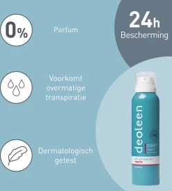 Deoleen Anti-transpirant - Aerosol Regular - Deodorant - 150 Ml 6 Pack -Lichaamsverzorging 1083x1200 3