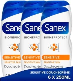 Sanex BiomeProtect Dermo Sensitive Douchegel - 6 X 250ml - Voordeelverpakking