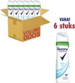 Rexona Woman Ultra Dry Cotton Deodorant Spray - 6 X 75 Ml - Voordeelverpakking -Lichaamsverzorging 1095x1200 1
