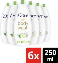 Dove Douchegel Go Fresh Refreshing - 6 X 250 Ml - Voordeelverpakking -Lichaamsverzorging 1100x1200 1