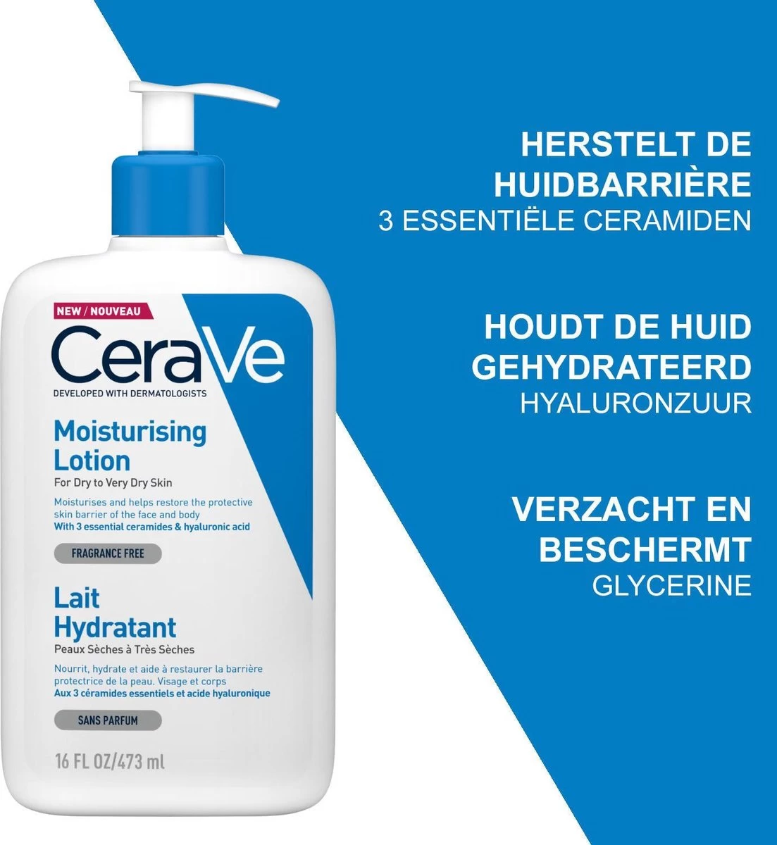 CeraVe - Moisturizing Lotion - Bodylotion - Droge Tot Zeer Droge Huid - 473 Ml 2 CeraVe - Moisturizing Lotion - Bodylotion - Droge Tot Zeer Droge Huid - 473 Ml - Afbeelding 2