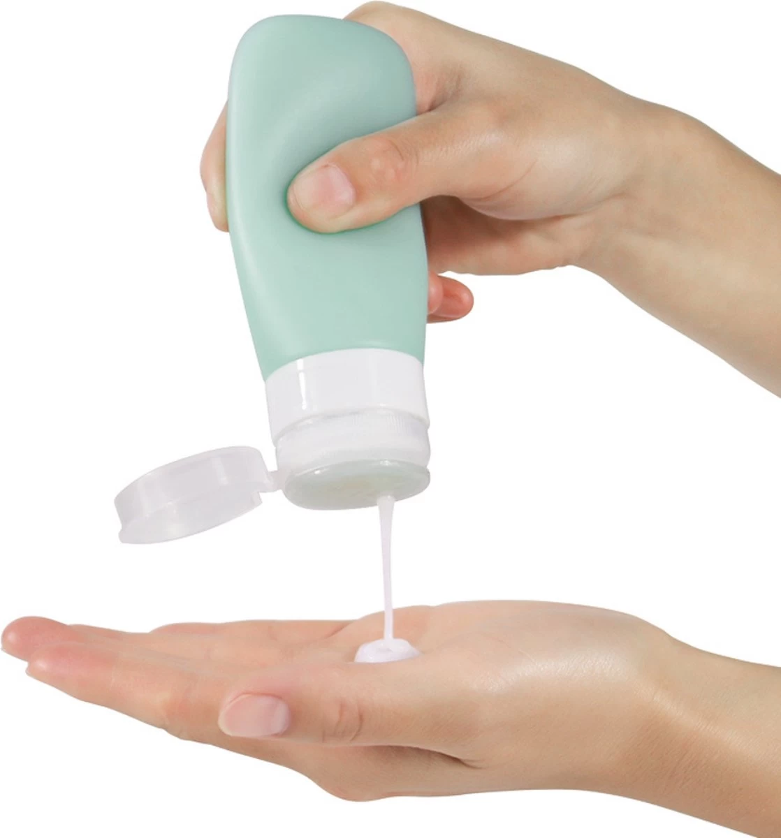 Pazzo Goods - Reisflesjes - Gratis Toilettasje - Reisflesjes Handbagage - Reisflacons - Reisflesjes 100 Ml - Siliconen - 4 Stuks - Duurzaam - Navulbaar 3 Pazzo Goods - Reisflesjes - Gratis Toilettasje - Reisflesjes Handbagage - Reisflacons - Reisflesjes 100 Ml - Siliconen - 4 Stuks - Duurzaam - Navulbaar - Afbeelding 3