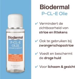 Biodermal P-CL-E Olie - Huidolie - Huidverzorging Voor Striae, Littekens En Droge Huid - Huidolie 75 Ml 16 Biodermal P-CL-E Olie - Huidolie - Huidverzorging Voor Striae, Littekens En Droge Huid - Huidolie 75 Ml -Lichaamsverzorging 1140x1200