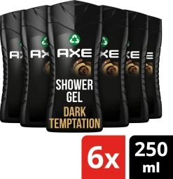 Axe Dark Temptation 3-in-1 Douchegel - 6 X 250 Ml - Voordeelverpakking