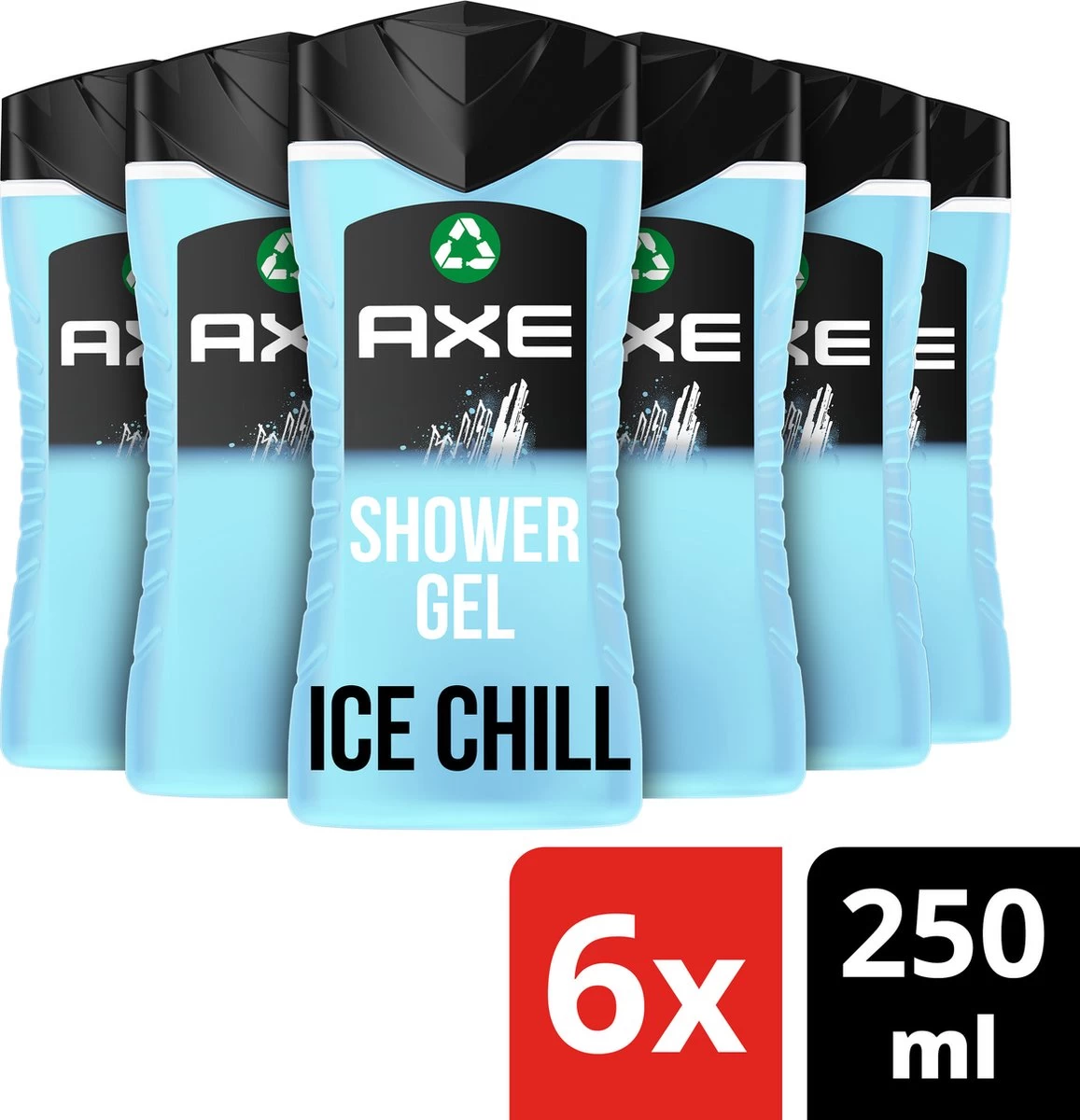 Axe Ice Chill 3-in-1 Douchegel - 6 X 250 Ml - Voordeelverpakking 1 Axe Ice Chill 3-in-1 Douchegel - 6 X 250 Ml - Voordeelverpakking