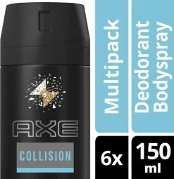 Axe Collision Leather & Cookies Bodyspray Deodorant - 6 X 150 Ml - Voordeelverpakking -Lichaamsverzorging 1161x1200 3