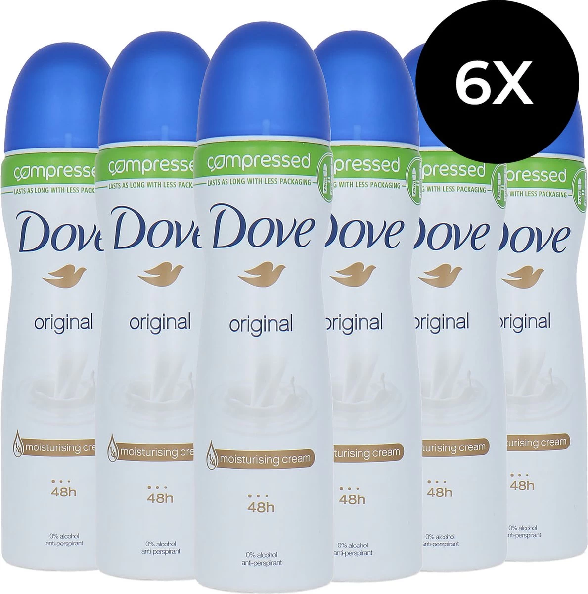 Dove Original Compressed Deodorant - 75 Ml (6 Stuks) 9 Dove Original Compressed Deodorant - 75 Ml (6 Stuks) - Afbeelding 9
