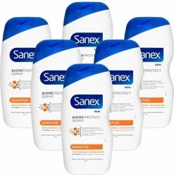6x Sanex Douchegel Dermo Sensitive 500 Ml