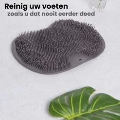 JEKO® - Voetscrubber - Douche Borstel - Voetmassage - Douchemat Antislip Zuignappen - Massage Mat - Voet Verzorging - Rug Wasser - Voetwasser - Grijs -Lichaamsverzorging 1198x1200 7