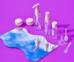 YONO Reisflesjes Set - Navulbare Reisflacons In Verschillende Maten Met Toilettas - Spray Flesjes En Cosmetica Potjes Voor Handbagage Vliegtuig -Lichaamsverzorging 1200x1008