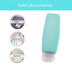 STARMAN Reisflesjes Set - Siliconen - Reisflacons - Handbagage - 100ml - 4 Stuks -Lichaamsverzorging 1200x1075