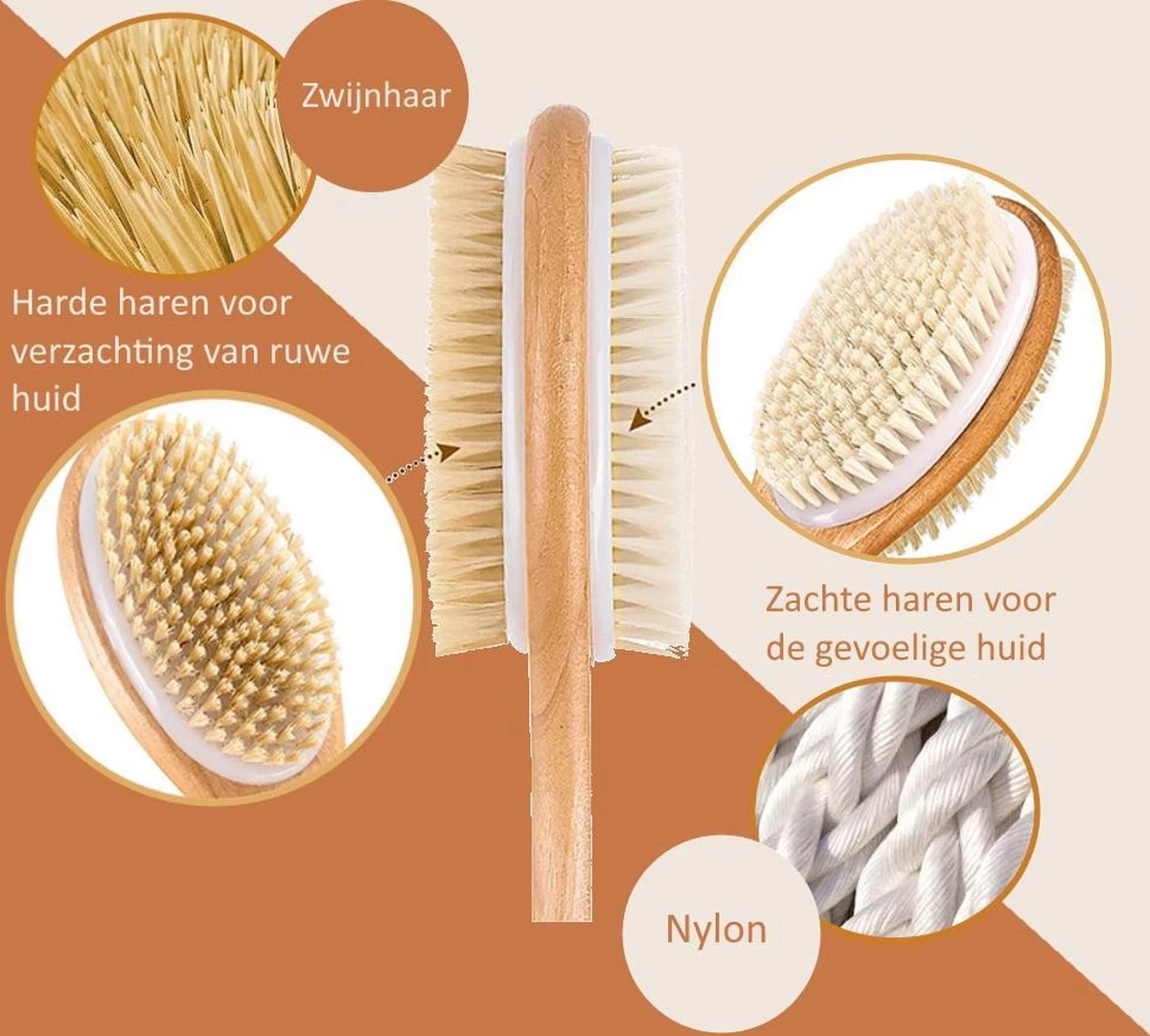 Blubs® – Houten Badborstel – Dry Brush – Rug Scrubber – Lichaamsborstel – Rugborstel Douche Met Steel – Huidborstel – Rugborstel Hout – Houten Badborstel Met Steel – Doucheborstel Met Steel – Houten Borstel – Droogborstel – Massage – Zwart 2 Blubs® – Houten Badborstel – Dry Brush – Rug Scrubber – Lichaamsborstel – Rugborstel Douche Met Steel – Huidborstel – Rugborstel Hout – Houten Badborstel Met Steel – Doucheborstel Met Steel – Houten Borstel – Droogborstel – Massage – Zwart - Afbeelding 2