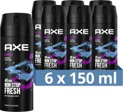 Axe Marine Bodyspray Deodorant - 6 X 150 Ml - Voordeelverpakking
