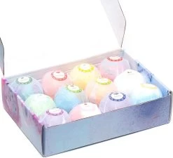 Bruisballen - Bruisballen Voor Bad - Kind - 12 Stuks - XXL Formaat - 12 Verschillende Geuren - 100 Gram -Lichaamsverzorging 1200x1094