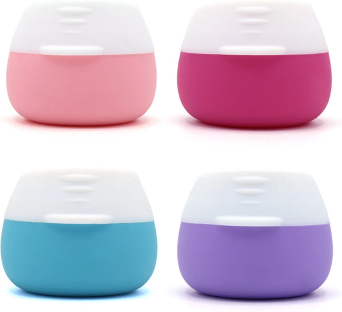 YONO Reis Cosmetica Potjes - Lege Potjes Met Deksel - Zalfpotjes - Siliconen Reisflesjes Set Handbagage - Reisflacons Navulbaar - 4 Stuks - 10 ML 3 YONO Reis Cosmetica Potjes - Lege Potjes Met Deksel - Zalfpotjes - Siliconen Reisflesjes Set Handbagage - Reisflacons Navulbaar - 4 Stuks - 10 ML - Afbeelding 3