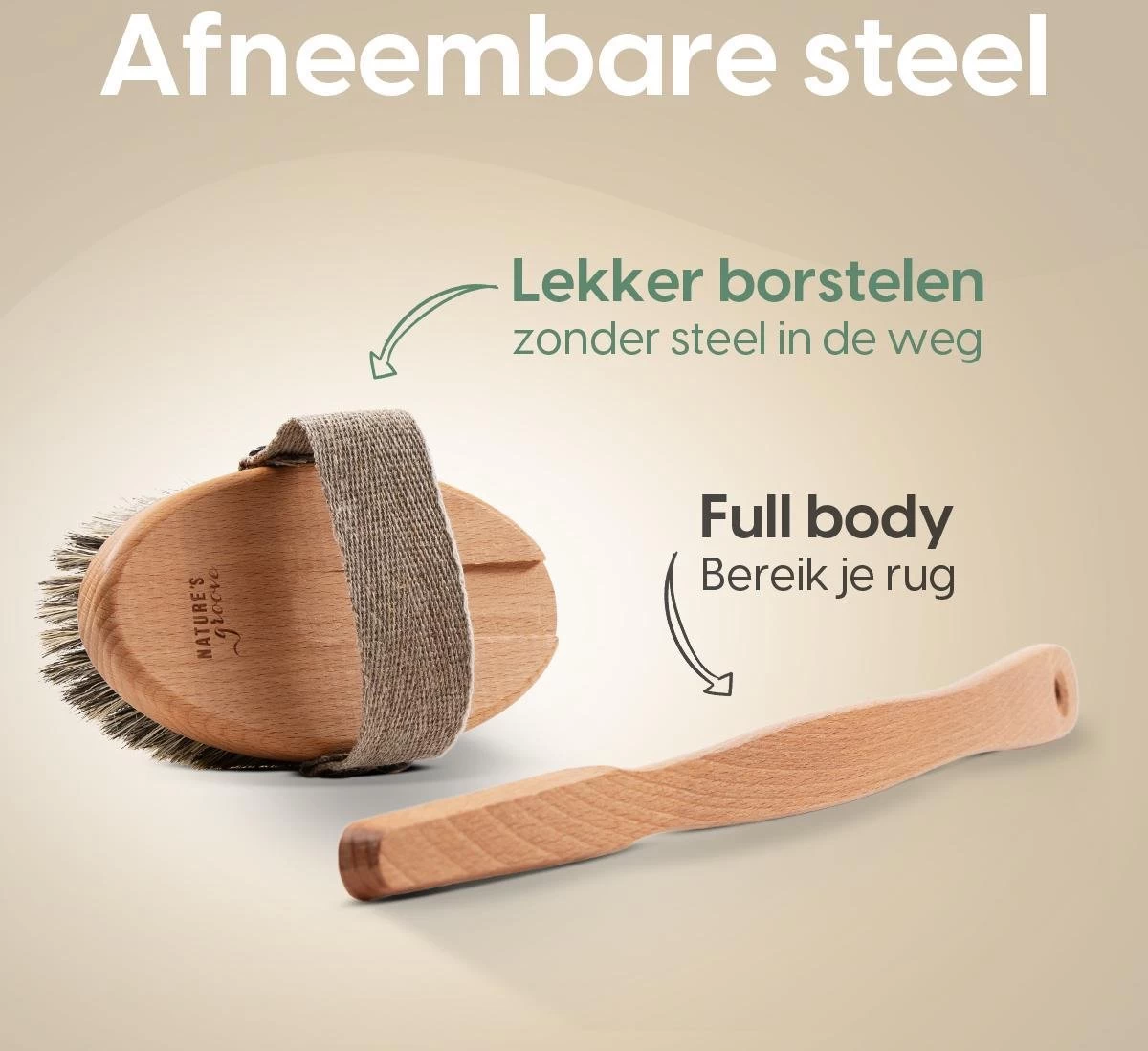 100% Natuurlijke Lichaamsborstel Met Lange Afneembare Steel - Rugborstel Badborstel Doucheborstel - Dry Brushing Huidborstel - Droogborstel - Douche 6 100% Natuurlijke Lichaamsborstel Met Lange Afneembare Steel - Rugborstel Badborstel Doucheborstel - Dry Brushing Huidborstel - Droogborstel - Douche - Afbeelding 6