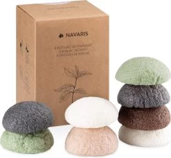 Navaris Set Van 8 Konjac Sponzen - Natuurlijke Sponzen Voor Gezichtsreiniging - Reinigt De Rijpe, Onzuivere, Droge, Gevoelige En Normale Huid - Vegan -Lichaamsverzorging 1200x1108 3