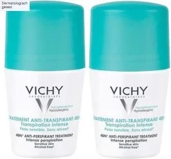 Vichy Deodorant Intense Transpiratie Roller 48 Uur - Deodorant - 2 X 50 Ml
