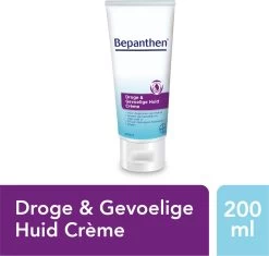 Bepanthen Droge & Gevoelige Huid Creme - Snel Intrekkend En Hydraterend - Met Niacinamide Zonder Parfum - Droge, Gevoelige Huid - 200 Ml -Lichaamsverzorging 1200x1141
