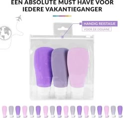 Navulbare Reisflesjes Set – Silicone Reisflacons Handbagage – 3 Stuks -Lichaamsverzorging 1200x1149