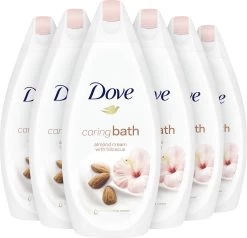 Dove Caring Bath Amandelmelk & Hibiscus Badcrème - 6 X 450 Ml - Voordeelverpakking -Lichaamsverzorging 1200x1156 1