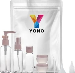 YONO Reisflesjes Set - Navulbare Reisflacons In Verschillende Maten Met Toilettas - Spray Flesjes En Cosmetica Potjes Voor Handbagage Vliegtuig -Lichaamsverzorging 1200x1157 1