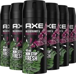 Axe Wild Fresh Bergamot & Pink Pepper Deodorant Bodyspray - 6 X 150 Ml - Voordeelverpakking