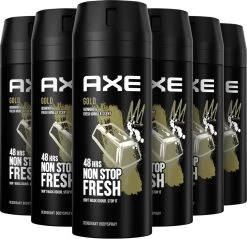 Axe Gold Bodyspray Deodorant - 6 X 150 Ml - Voordeelverpakking -Lichaamsverzorging 1200x1159 5