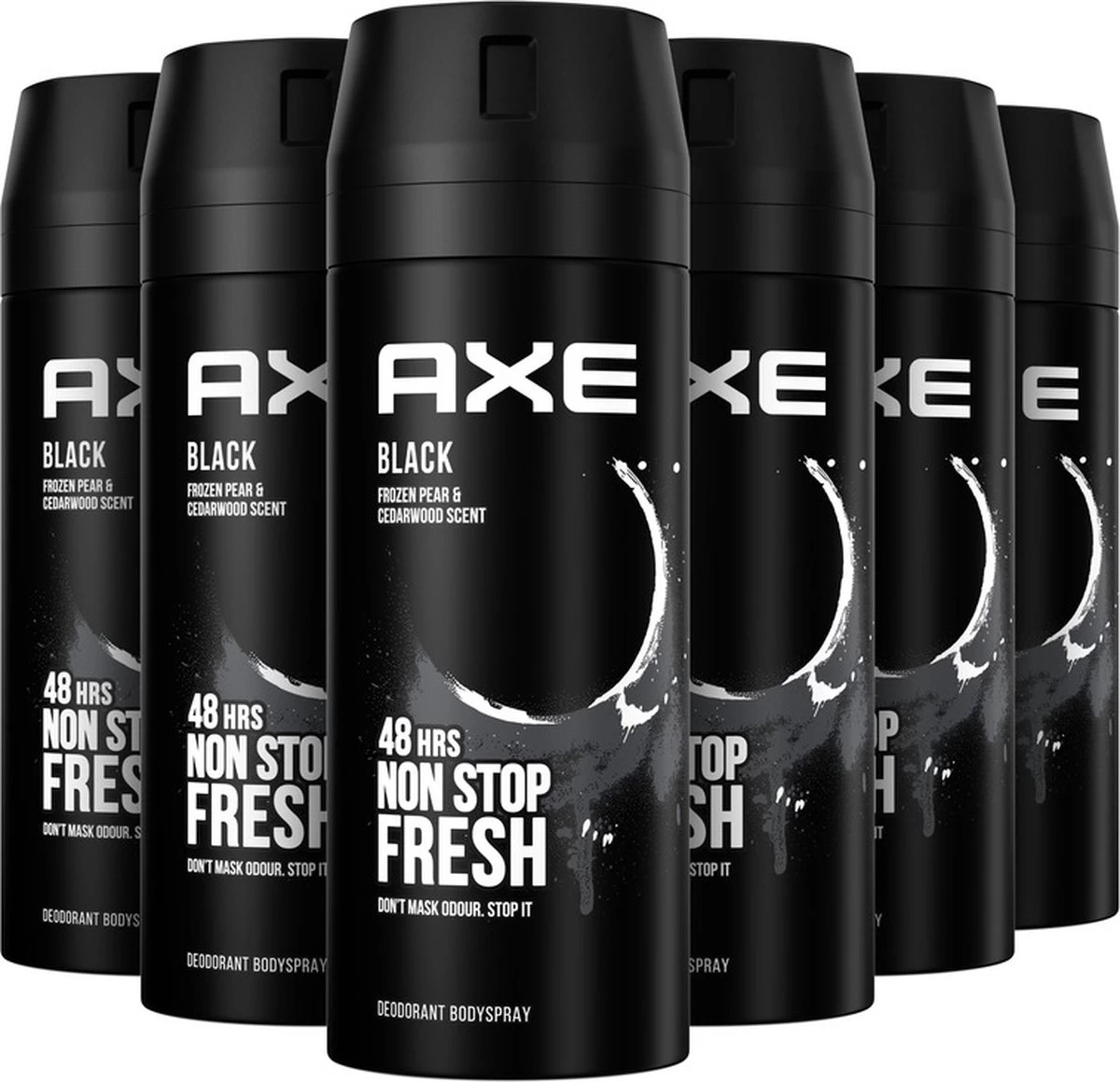 Axe Black Bodyspray Deodorant - 6 X 150 Ml - Voordeelverpakking 1 Axe Black Bodyspray Deodorant - 6 X 150 Ml - Voordeelverpakking