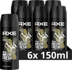 Axe Gold Bodyspray Deodorant - 6 X 150 Ml - Voordeelverpakking