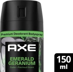 AXE Fine Fragrance Collection Emerald Geranium Premium Deodorant Bodyspray 150 Ml