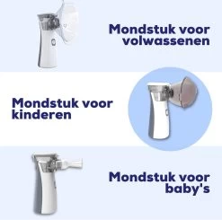 Aerosoltoestel Met 3 Mondstukken - Nebulizer Inhalator - Aerosoltoestel Kinderen, Volwassenen En Baby's - Vernevelaar Inhalator - Gezichtsstomer - Helpt Tegen Luchtwegaandoeningen -Lichaamsverzorging 1200x1190