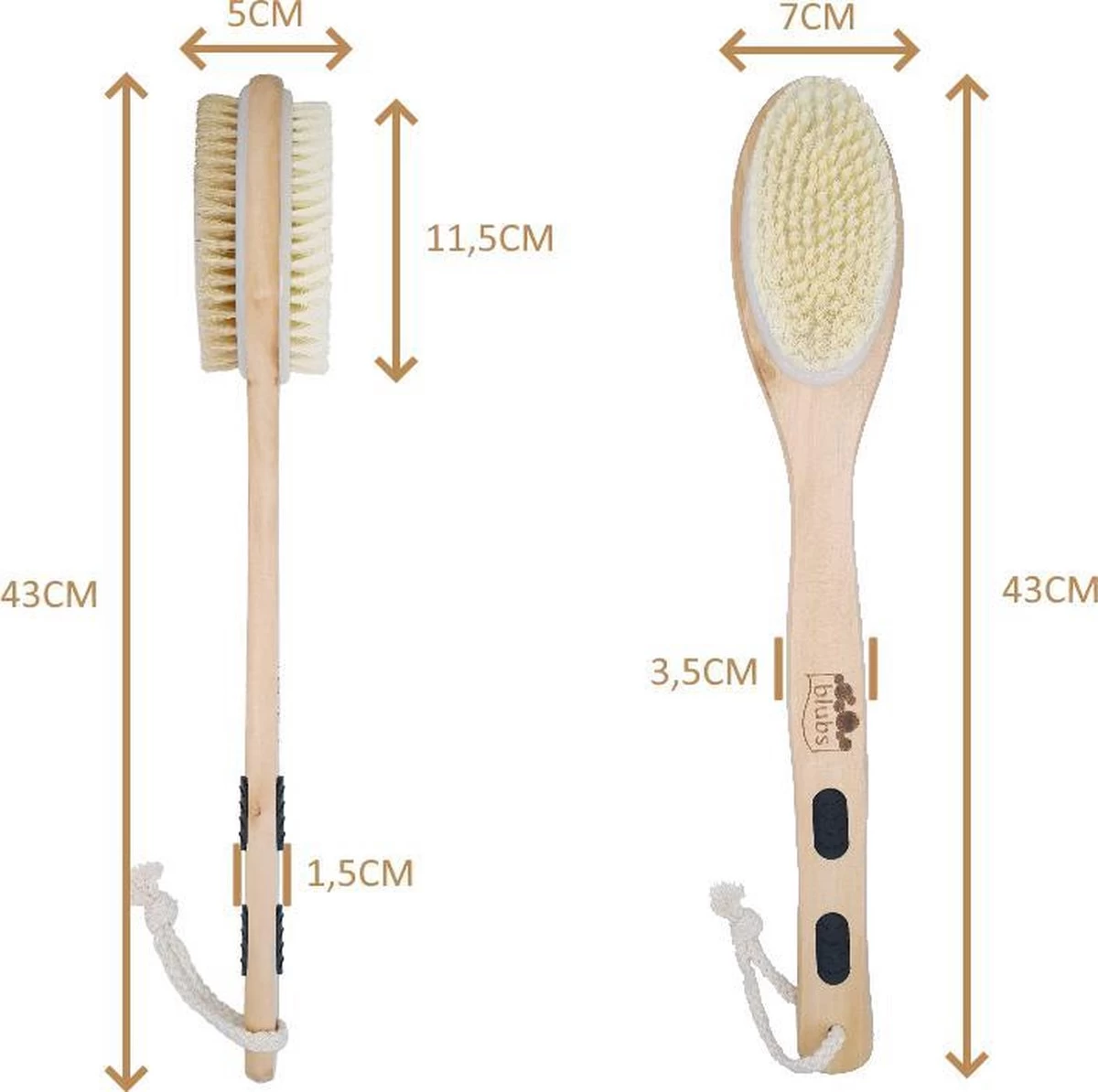 Blubs® – Houten Badborstel – Dry Brush – Rug Scrubber – Lichaamsborstel – Rugborstel Douche Met Steel – Huidborstel – Rugborstel Hout – Houten Badborstel Met Steel – Doucheborstel Met Steel – Houten Borstel – Droogborstel – Massage – Zwart 6 Blubs® – Houten Badborstel – Dry Brush – Rug Scrubber – Lichaamsborstel – Rugborstel Douche Met Steel – Huidborstel – Rugborstel Hout – Houten Badborstel Met Steel – Doucheborstel Met Steel – Houten Borstel – Droogborstel – Massage – Zwart - Afbeelding 6
