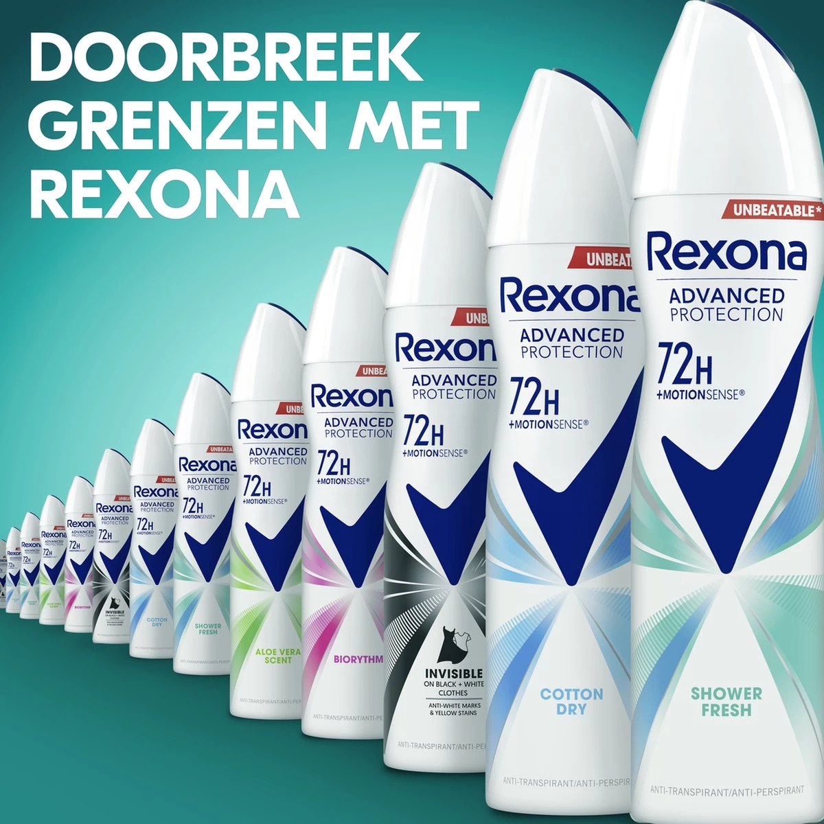 6x Rexona Deodorant Spray Shower Fresh 150 Ml 8 6x Rexona Deodorant Spray Shower Fresh 150 Ml - Afbeelding 8