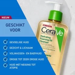 CeraVe - Hydrating Foaming Oil Cleanser - Voor Normale Tot Droge Huid - 473ml -Lichaamsverzorging 1200x1200 195