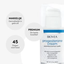 Biovea – Natuurlijke Progesteron Crème – Vermindert Opvliegers, Symptomen Van PMS En Normaliseert Menstruatiecycli – Bouwsteen Voor De Belangrijkste Hormonen – Verhoogt Het Gevoel Van Welzijn – 45 Dagen Voorraad (59 Ml.) -Lichaamsverzorging 1200x1200 320
