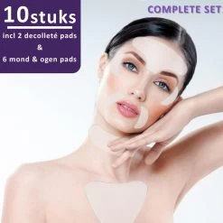 Simia™ Complete Set Anti Rimpel Beauty Pads 10 STUKS Tegen Lijntjes En Rimpels - Decolleté Hals & Gezicht - Anti Aging - Huidverzorging Voordeelset