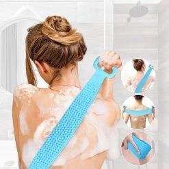Merkloos Rug Scrubber - Doucheborstel - Lange Lichaamsborstel - Dubbelzijdig Design - 70CM - Rugborstel - Krabber - Douche - Bad - Badborstel - Rug Krabber Siliconen - Massage Borstel - Bath Towel - Back Scrubber - -Lichaamsverzorging 1200x1200 396