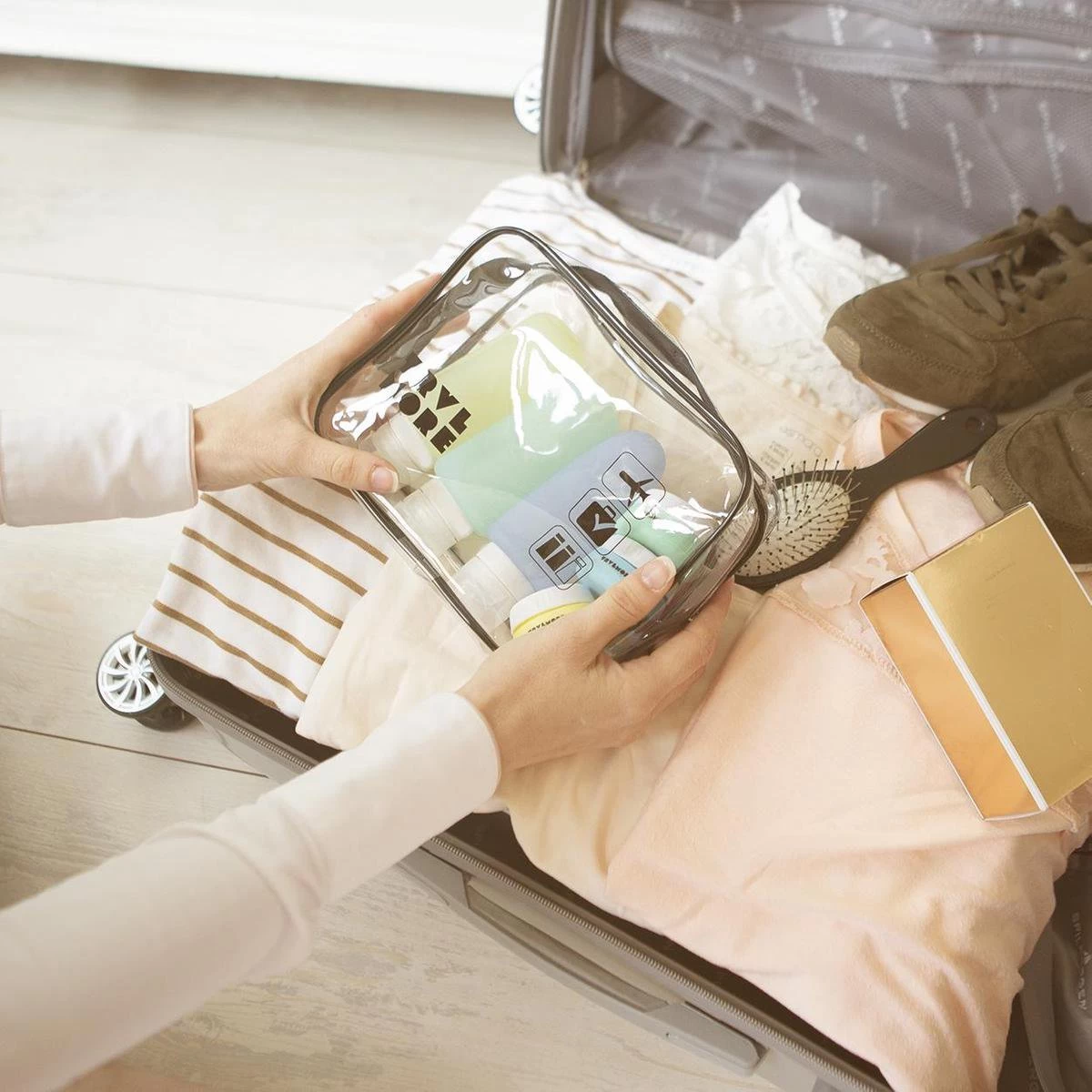 TRVLMORE Reisflesjes Met Etui - Navulbaar - Transparant - 6 Stuks 3 TRVLMORE Reisflesjes Met Etui - Navulbaar - Transparant - 6 Stuks - Afbeelding 3